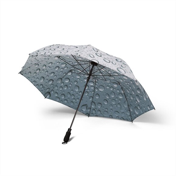 Umbrella - Rain Drops, Fog, Rainy Day Accessory, Compact Travel Canopy - Picture 5 of 6